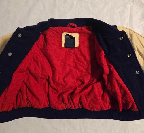 Vintage GAP Kids Wool / Leather Varsity Team Varsity Jacket Korea - Picture 3 of 8