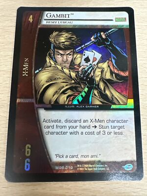 Upper Deck vs. System X-Men Marvel Gambit Remy Lebeau 2004 Trading Card Foil Rarität