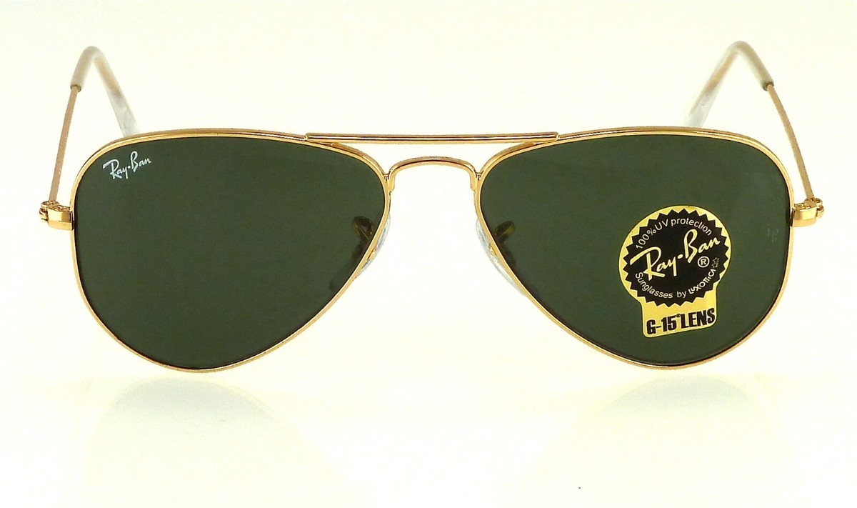 Ray-Ban Small Aviator Gold l Green Classic G-15 RB3044 L0207 52mm