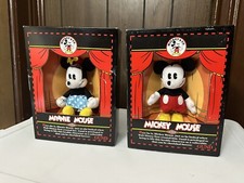 GUND MICKEY  CO. NEW Vintage Plush ANTIQUE MICKEY MOUSE MINNIE MOUSE SET 18 .