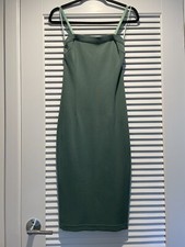 DOLCE & GABBANA ~ NEW Aloe Green Midi Bodycon Dress with straps ~ sz S 38
