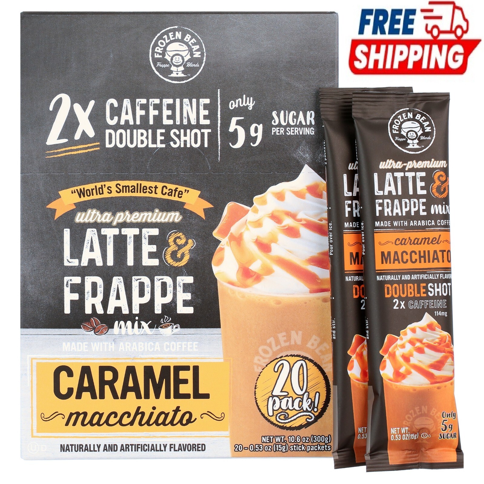 Frozen Bean Ultra-Premium Caramel Macchiato Latte & Frappe D