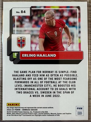 ERLING HAALAND 2022-23 PANINI DONRUSS SOCCER NORWAY SP PURPLE
