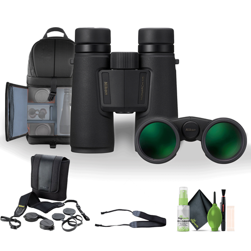 Nikon 10x42 Monarch M5 Binoculars Bundle With Neck Strap + Backpack And