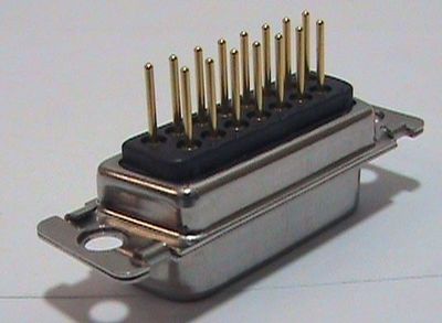 14 each ITT Cannon 83-67403-1 Sub-D Connector DSUB 15 M PCB STR G50 F225
