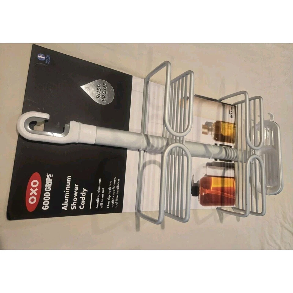 OXO Good Grips 3-Tier Aluminum Shower Caddy - Image 3 of 3