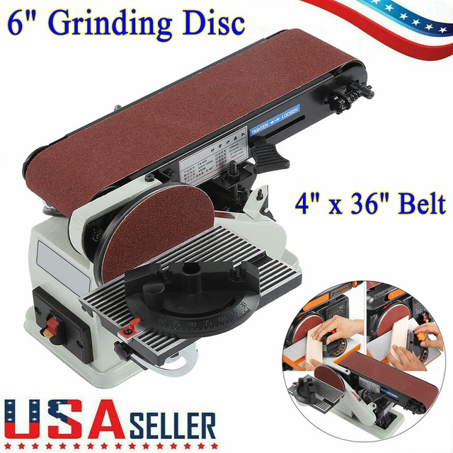 4x36" Belt Sander & 6" Disc Sander Bench Grinder Machine w/Heavy Duty