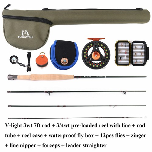 Maxcatch 1/2/3WT Fly Fishing Rod 6' / 6'6"/ 7' / 7'6" Graphite IM10 Small Creek - Picture 14 of 15