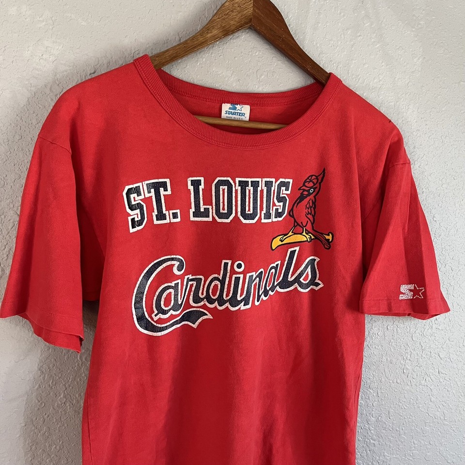 Vintage St. Louis Cardinals MLB Baseball Starter Tee Shirt Red Mens