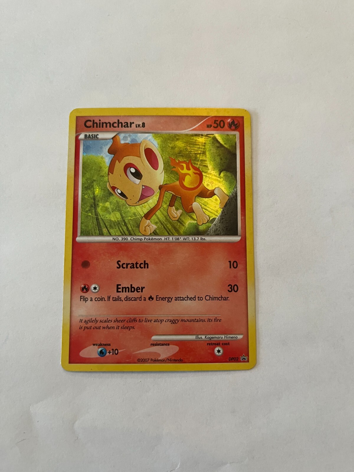 Pokémon TCG Chimchar DP Black Star Promotional DP02 Holo Promo 2007 HP