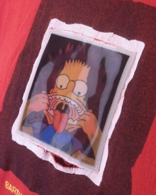 vintage 90s RARE Stanley Desantis Lenticular Bart Simpson T-Shirt