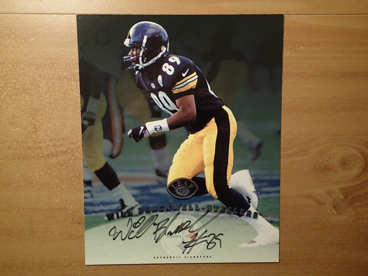 Pittsburgh Steelers-1997 LEAF SIGNATURE AUTOGRAPH, WILL BLACKWELL-8x10 Card