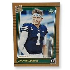 2021 Donruss Football Zach Wilson Rated Rookie Studio Series Portrait 87/100