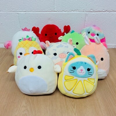 Squishmallows Stofftiere Plüsch Sammlung x 9 Piper Ananas, Corinna Zitrone 7,5 Zoll