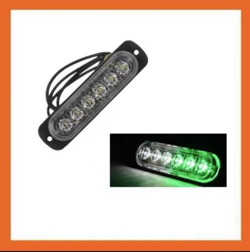 4x 6-LED White Green Car Recovery Flashing Grille Beacon Warning Strobe Lights - Picture 3 of 10