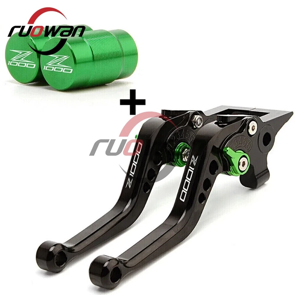 Alavancas de embreagem de freio ajustáveis curtas CNC Ninja 1000 para Kawasaki Z1000 R Z1000SX - Imagem 3 de 4