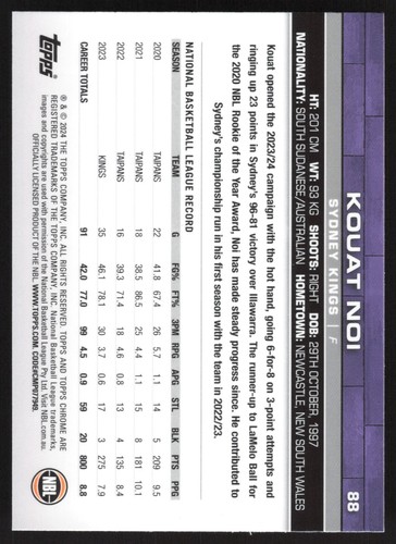 2023-24 NBL Topps Chrome - BASE - Complete Your Set Pick a Card - Picture 177 of 201