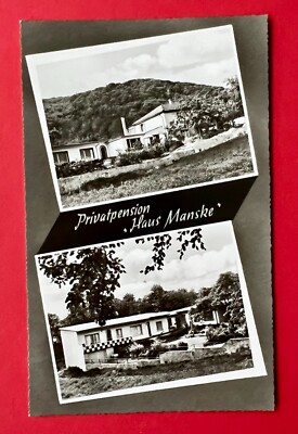 Foto AK LINDENFELS im Odenwald um 1965 Privatpension Haus Manske  ( 151787