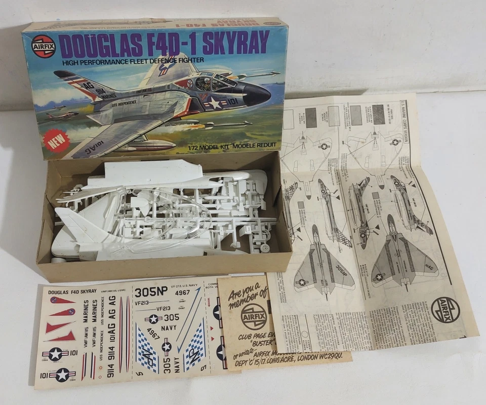 I133297 KIT AIRFIX 1/72 Series 3 - Aereo Douglas F4D-1 Skyray - Immagine 3 di 4