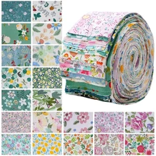 40PCS 40x2.6in Jelly Roll Fabric Strips, 100% Cotton Quilting Fabric, Pre-Cut...