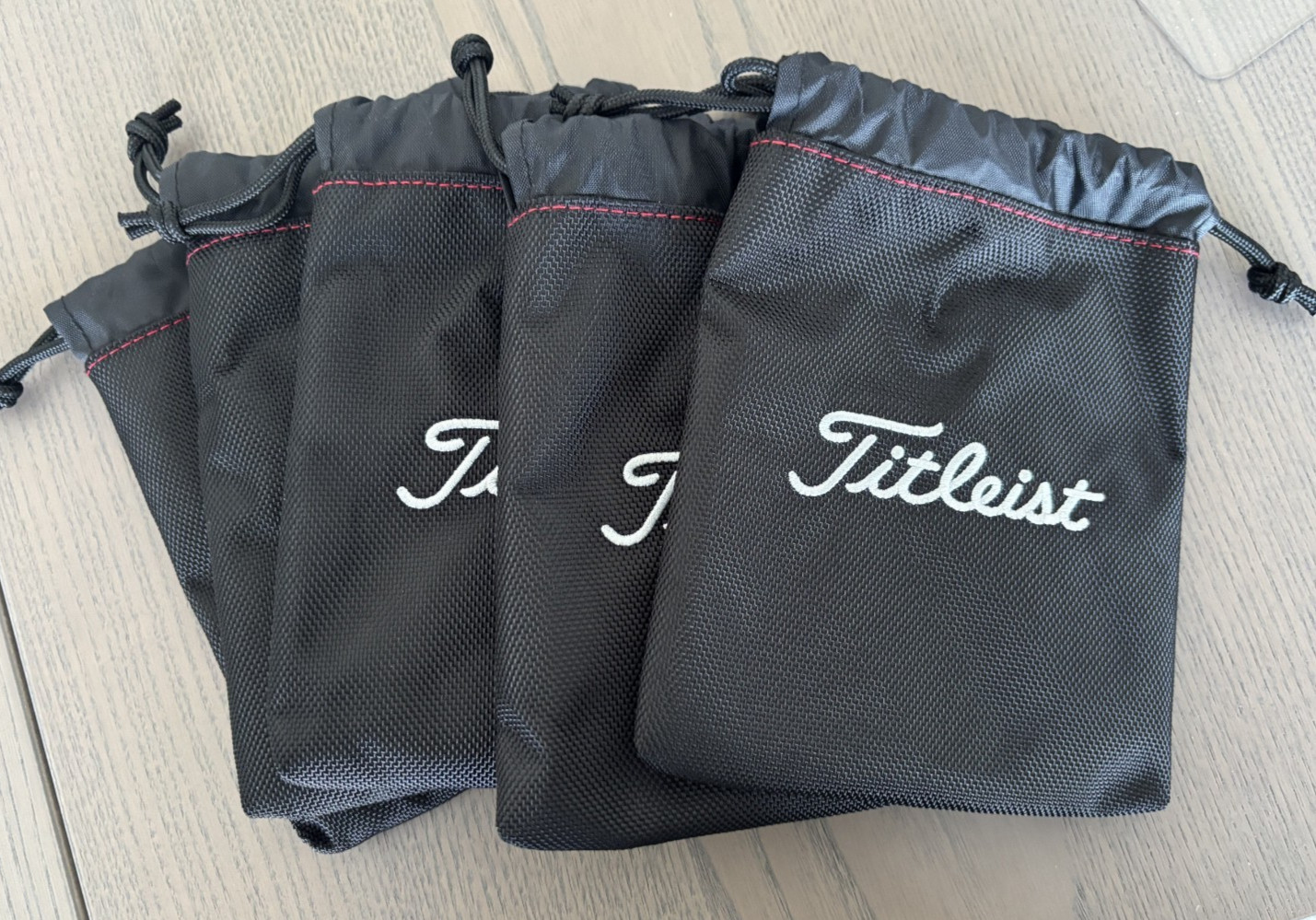 LOT OF 5 TITLEIST ACCESSORY STORAGE POUCH - for wrench tool *NOTE: POUCH ONLY *