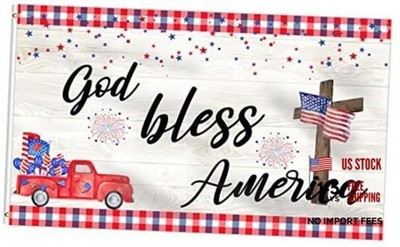 God Bless America Flag 4th of July Flag 3x5 Ft,Independence Day Memorial Day