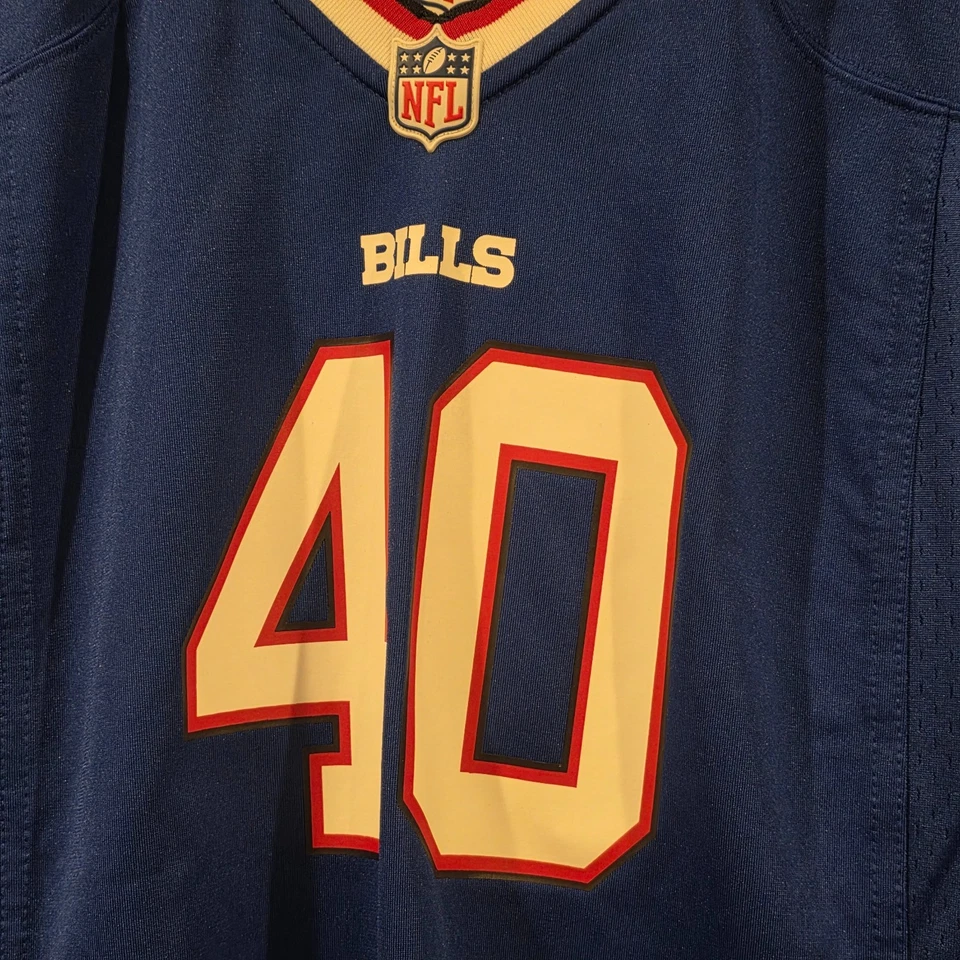 Camiseta de fútbol americano Nike On Field Apparel para mujer talla L azul NFL Bills Miller #40 nueva con etiquetas Foto 4 de 4
