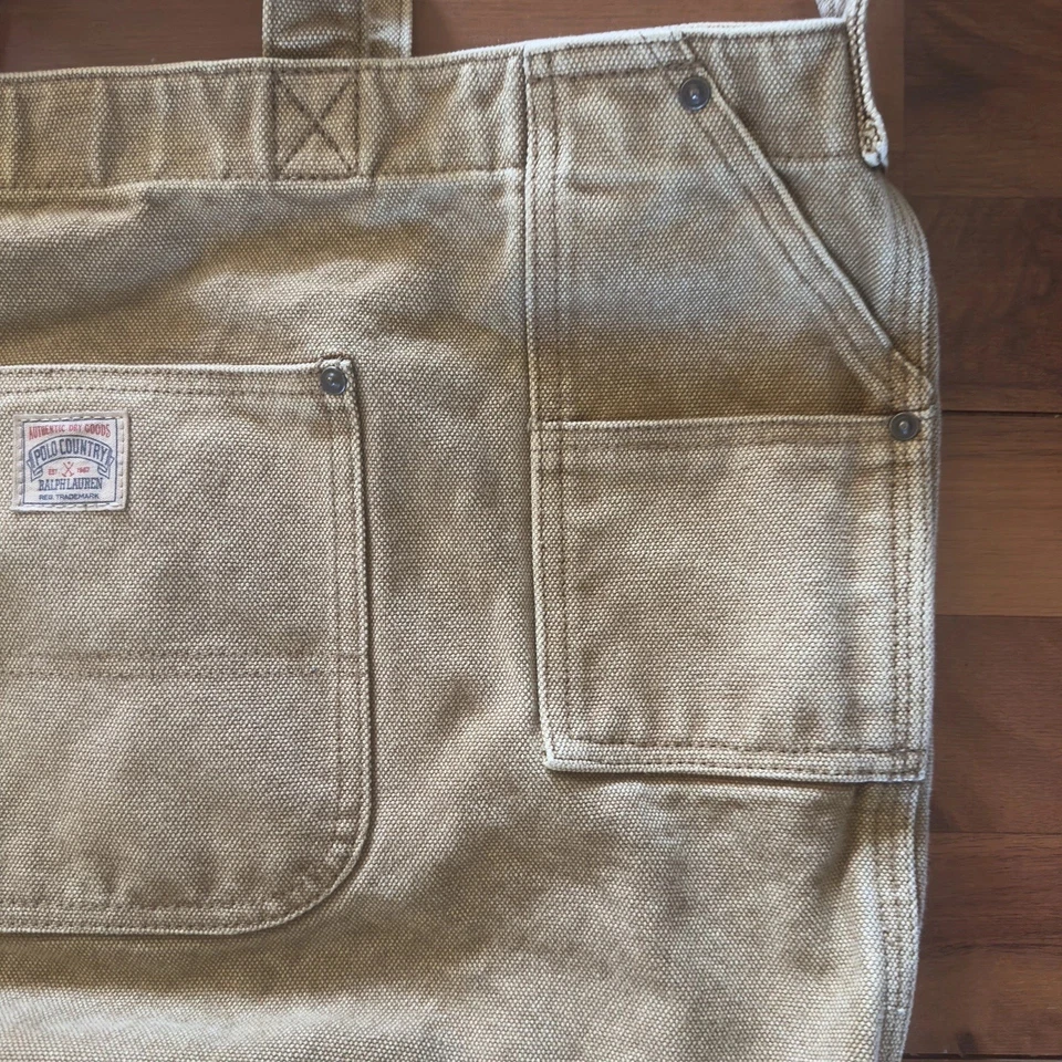 Polo Ralph Lauren Country Men’s Khaki Large Tote Bag - Image 4 of 4