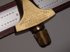 Bridge City Tool Works PT-1 Precision Trammel rule ruler Q-sawn cocobolo brass