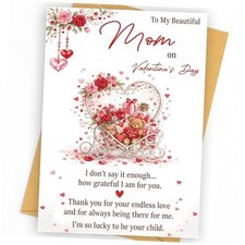 Happy Valentines Day Card Gifts Decorations for Mom Women from Son E Style