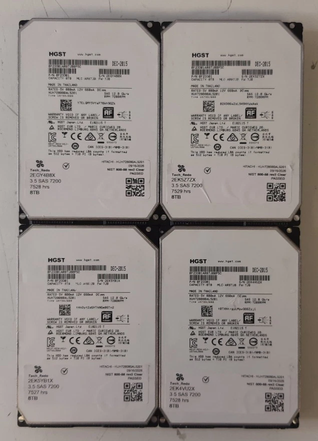 25+ HGST 8TB Computer Internal Hard Disk Drives for sale | Updated