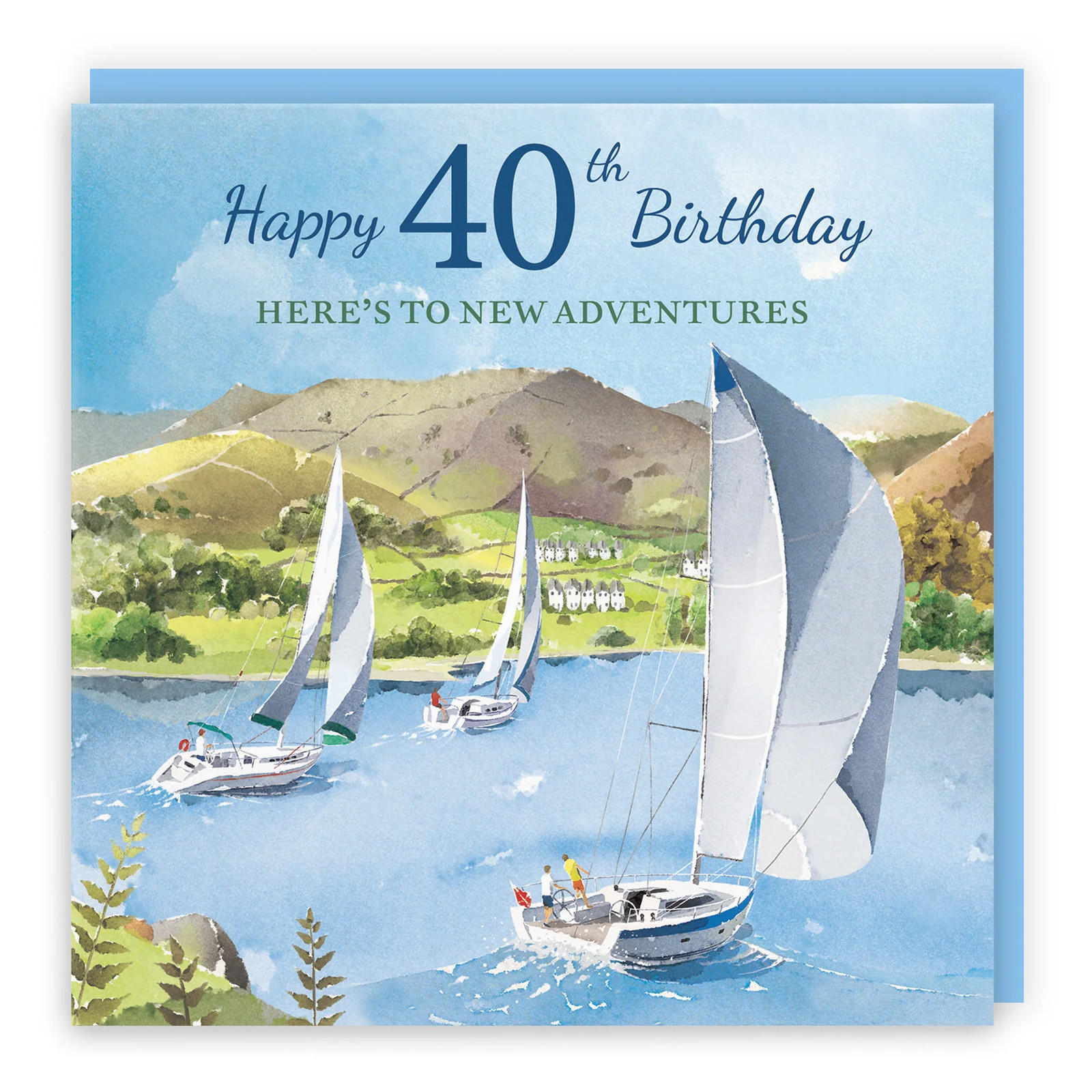 40th Birthday Card Sailing Boats Milo's Gallery
