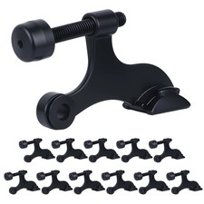 Hinge Pin Door Stopper, 12 Pack Matte Black Adjustable Heavy Duty Door Stop w...