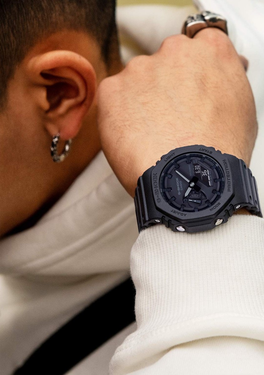 Unused CASIO G-SHOCK GA-2100-1A1JF Carbon Core Guard Black Men's