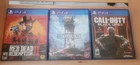 PS4 Game Lot RDR2 Red Dead Redemption 2 Battlefront COD Black Ops 3 Clean