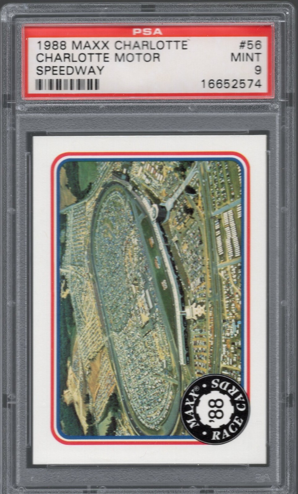 1988 Maxx Charlotte #56 Charlotte Motor Speedway PSA 9 Mint 16652574