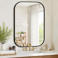 Bathroom Mirror for Wall, Black Bathroom Vanity Mirror for Over Sink 26 x 38,...