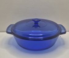 Anchor Hocking Ovenware Cobalt Blue 9in 2 Qt Handled Casserole Dish W/Lid