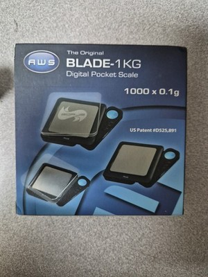 AWS BLADE - 1KG - Black Digital Pocket Scale 1000 x 0.1g