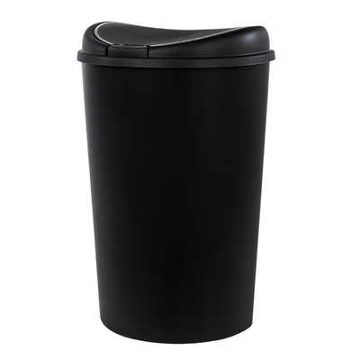 Hefty Kitchen Trash Can, 12.8 Gallon Plastic Touch Top Garbage Bin with Push But