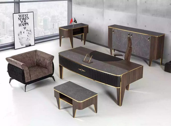 Luxus Schreibtisch BüRo Set 4 Tlg. Schrank Tisch Schreibtisch Couchtisch 4Tlg-image