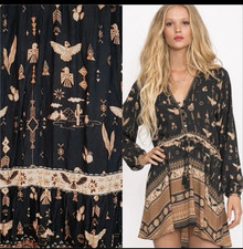 SPELL Black Phoenix Mustang Playdress Dress Size Small Boho Festival Unicorn