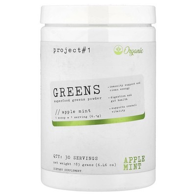 Greens, Superfoods Green Powder, Apple Mint, 6.46 oz (183 g)