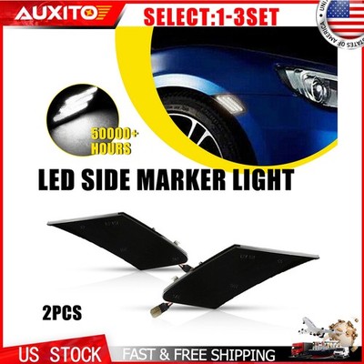Fit Subaru 13-20 BRZ Scion FR-S Smoke White Turn LED Signal Side Marker Light SL