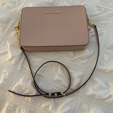 michael kors purse, cross body, rose/light pink w/gold
