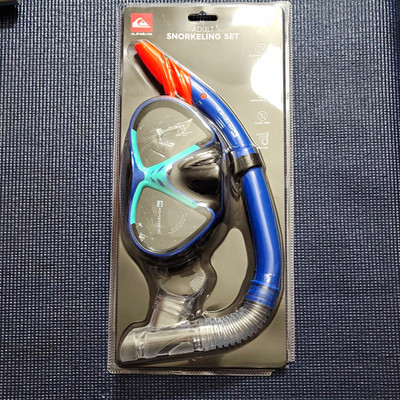 Quiksilver Adult Size Snorkeling Set - Mask and Dry-Top Snorkel Set
