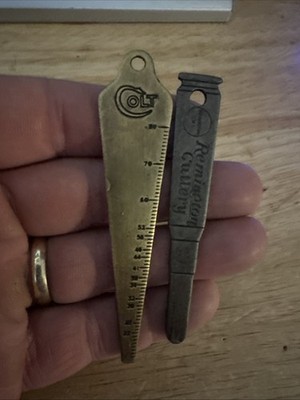 Colt Rifle Bore Gauge Remington Knife Blade Opener Keychain Home Decor Lot x2 US