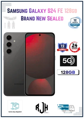 New Samsung Galaxy S24 FE 128GB 5G Dual Sim Unlocked Brand New Sealed Black