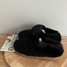 Dearfoams Hannah Festive Knit Womens Memory Foam Clog Slippers, Sz M 7/8