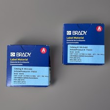 *Lot of 2* Brady B-422 White M6-5-422 Adhesiv...